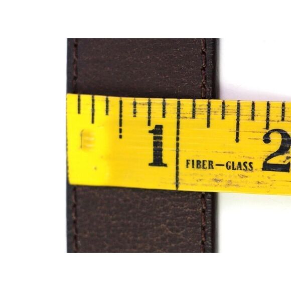 BOCONI BROWN REAL LEATHER 1.25"Wd STITCH CASUAL DRESS MEN'S BELT Sz 42/105 (91D - Picture 12 of 16